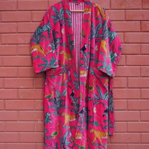 Womens Pink Velvet Embroidered Jacket with Floral Design