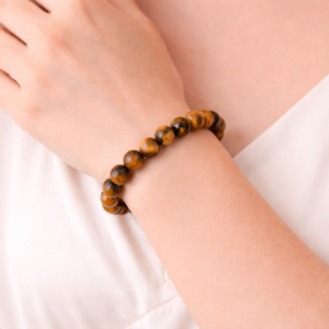 Tiger Eye Bracelet for Women Men's Gifts - Protection Healing Crystal Bracelet - 8mm Gemstone Beaded Adjustable