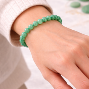 Jade Dark Green Bracelet for Women Men's Gifts - Protection Healing Crystal Bracelet - 8mm Gemstone Beaded Adjustable