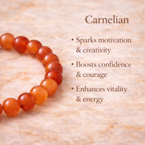 Carnelian Bracelet for Women Men's Gifts - Protection Healing Crystal Bracelet - 8mm Gemstone Beaded Adjustable