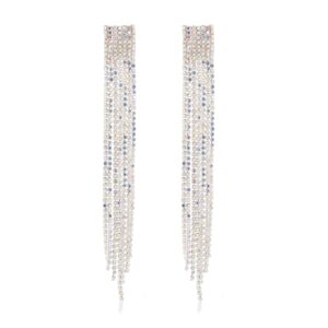 Women's Indo-Western Drop Dangles Earring With Necklace For Women Fashion Jewellery for women Artificial Earrings and Necklace For women (Silver)