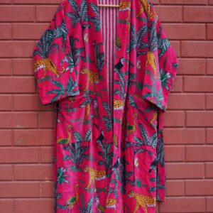 Womens Pink Velvet Embroidered Jacket with Floral Design