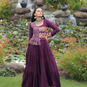 Navratri Special Gown with Elegant Kutchi Embroidery