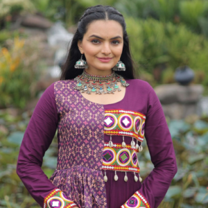 Navratri Special Gown with Elegant Kutchi Embroidery