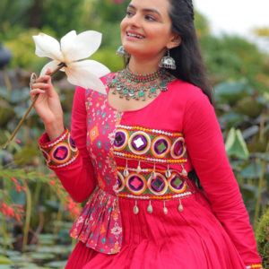 Navratri Special Gown with Elegant Kutchi Embroidery