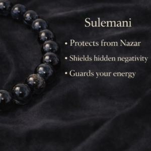Sulemani Bracelet for Women Men's Gifts - Protection Healing Crystal Bracelet - 8mm Gemstone Beaded Adjustable